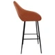 Бар табуретки, 2 бр, светлокафяви, изкуствена кожа