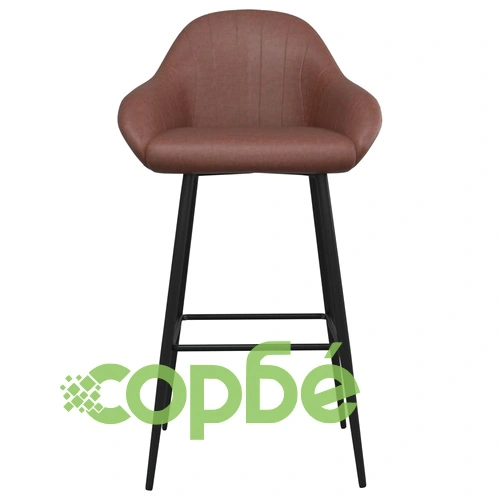 Бар табуретки, 2 бр, Тъмнокафяв, изкуствена кожа ➤ топ цена ➤ sorbe.bg