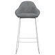 Бар табуретки, 2 бр, светлосиви, кадифе