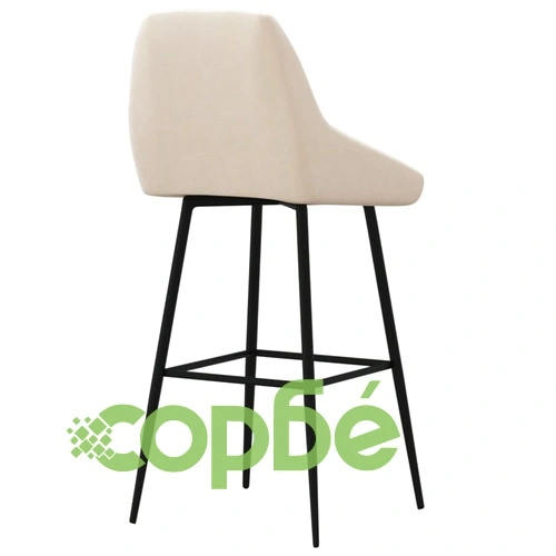 Бар табуретки, 2 бр, кремави, кадифе ➤ топ цена ➤ sorbe.bg