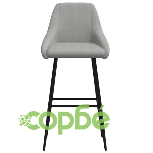 Бар табуретки, 2 бр, светлосиви, кадифе ➤ топ цена ➤ sorbe.bg