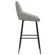 Бар табуретки, 2 бр, светлосиви, кадифе