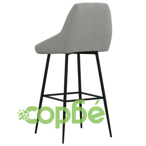 Бар табуретки, 2 бр, светлосиви, кадифе ➤ топ цена ➤ sorbe.bg