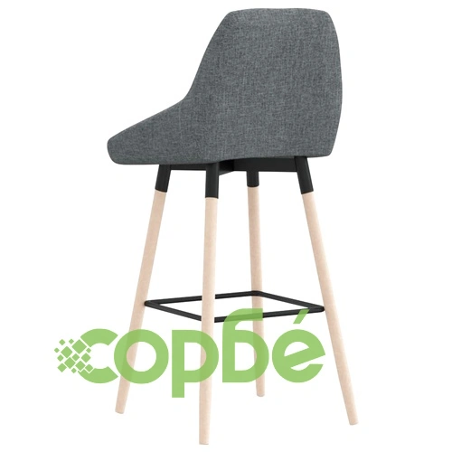 Бар табуретки, 2 бр, тъмносиви, текстил ➤ топ цена ➤ sorbe.bg