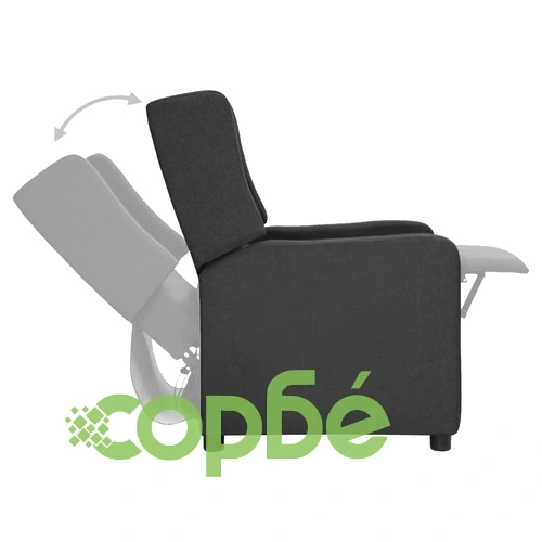 Реклайнер, тъмносив, текстил ➤ топ цена ➤ sorbe.bg