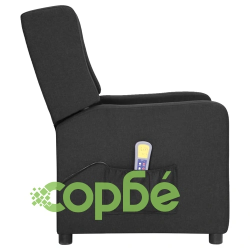 Масажен стол, черен, текстил ➤ топ цена ➤ sorbe.bg