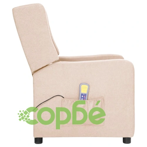 Масажен стол, кремав, текстил ➤ топ цена ➤ sorbe.bg