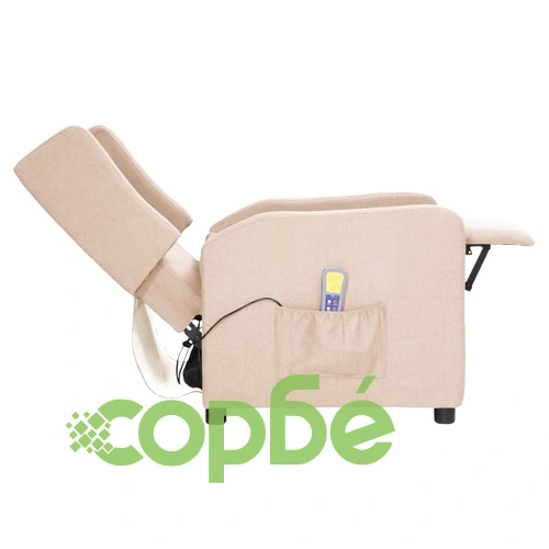 Масажен стол, кремав, текстил ➤ топ цена ➤ sorbe.bg