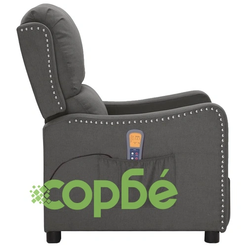 Масажен стол, тъмносив, текстил ➤ топ цена ➤ sorbe.bg