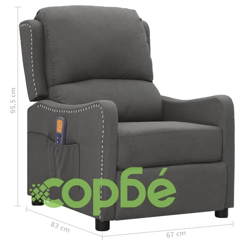 Масажен стол, тъмносив, текстил ➤ топ цена ➤ sorbe.bg