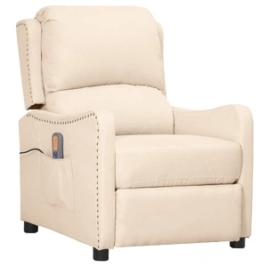 Масажен стол, кремав, текстил