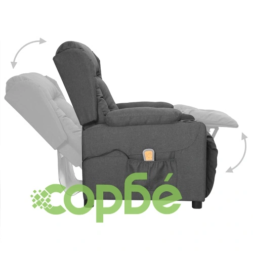 Масажен стол, тъмносив, текстил ➤ топ цена ➤ sorbe.bg