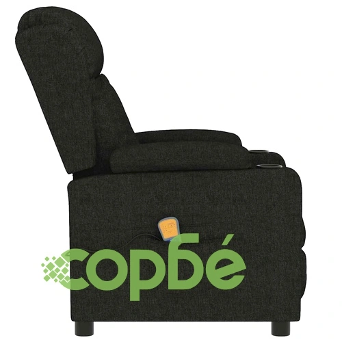 Масажен стол, черен, текстил ➤ топ цена ➤ sorbe.bg