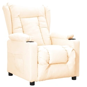Реклайнер, кремав, изкуствена кожа