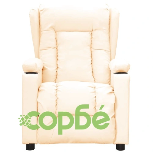 Реклайнер, кремав, изкуствена кожа ➤ топ цена ➤ sorbe.bg