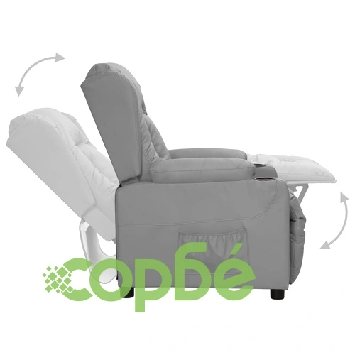 Наклоняем стол, сив, изкуствена кожа ➤ топ цена ➤ sorbe.bg