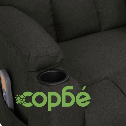 Масажен стол, черен, текстил ➤ топ цена ➤ sorbe.bg