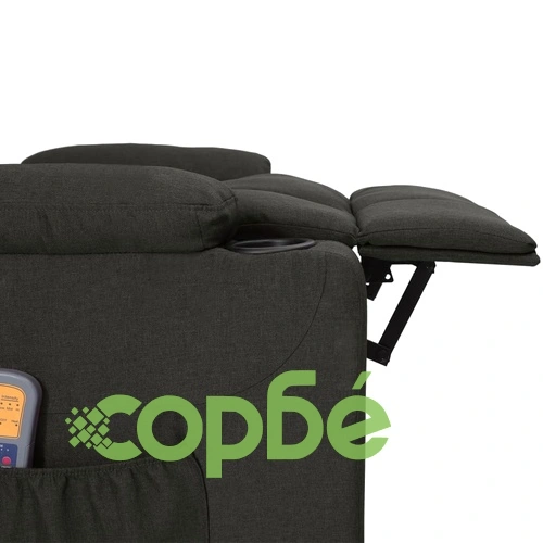 Масажен стол, черен, текстил ➤ топ цена ➤ sorbe.bg