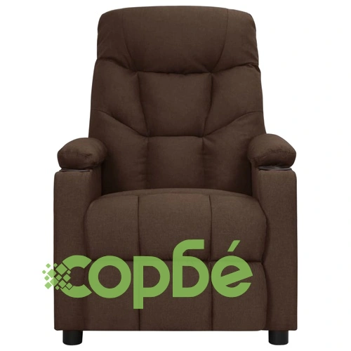 Масажен стол, тъмнокафяв, текстил ➤ топ цена ➤ sorbe.bg