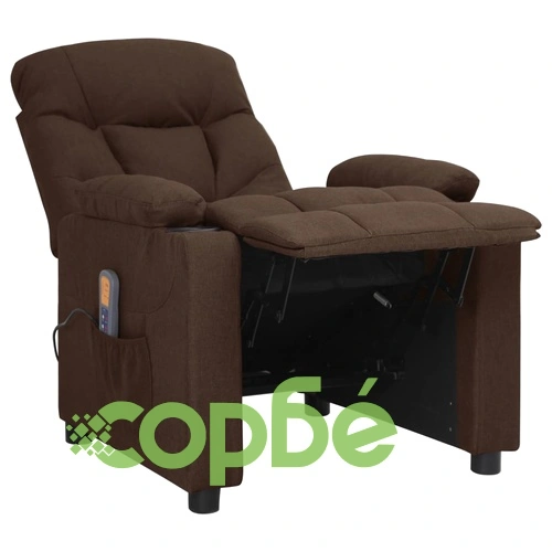 Масажен стол, тъмнокафяв, текстил ➤ топ цена ➤ sorbe.bg