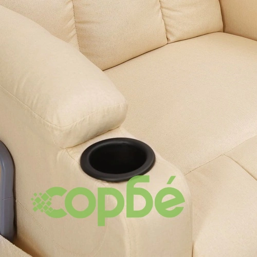 Масажен стол, кремав, текстил ➤ топ цена ➤ sorbe.bg