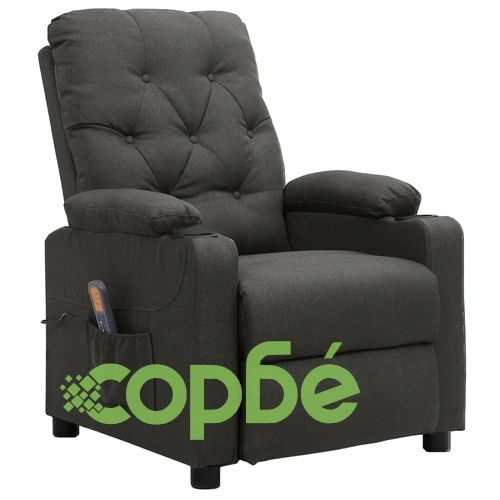 Масажен стол, тъмносив, текстил ➤ топ цена ➤ sorbe.bg