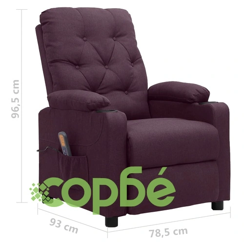 Масажен стол, лилав, текстил ➤ топ цена ➤ sorbe.bg