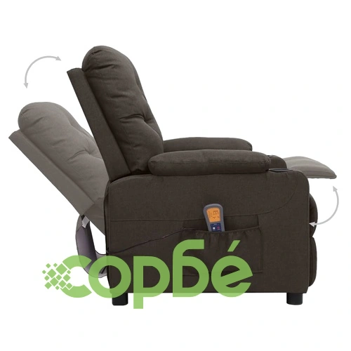 Масажен стол, таупе, текстил ➤ топ цена ➤ sorbe.bg