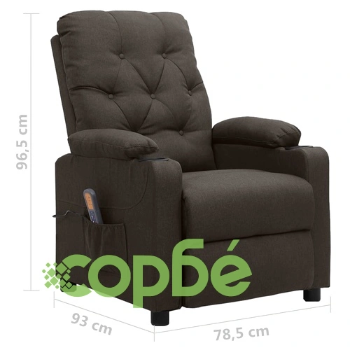 Масажен стол, таупе, текстил ➤ топ цена ➤ sorbe.bg