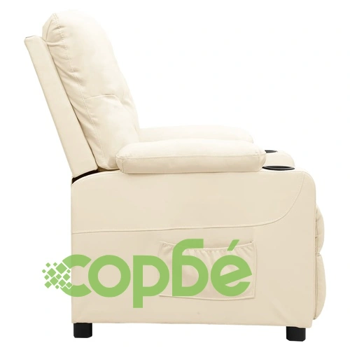 Реклайнер, кремав, изкуствена кожа ➤ топ цена ➤ sorbe.bg