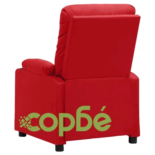 Реклайнер стол, виненочервен, изкуствена кожа ➤ топ цена ➤ sorbe.bg