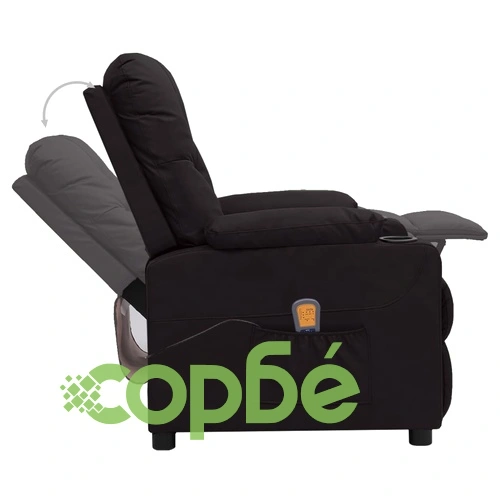 Масажен стол, черен, изкуствена кожа ➤ топ цена ➤ sorbe.bg