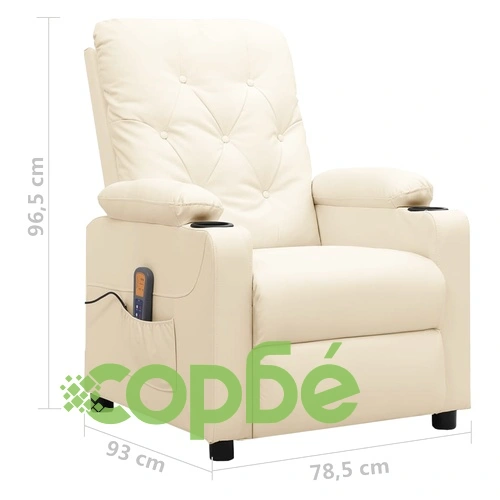 Масажен стол, кремав, изкуствена кожа ➤ топ цена ➤ sorbe.bg