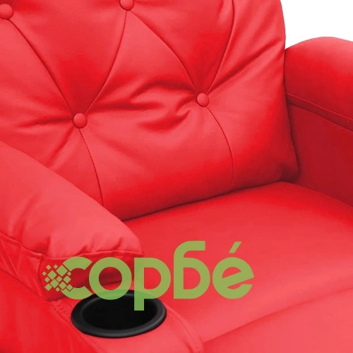 Масажен стол, червен, изкуствена кожа ➤ топ цена ➤ sorbe.bg