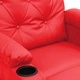 Масажен стол, червен, изкуствена кожа