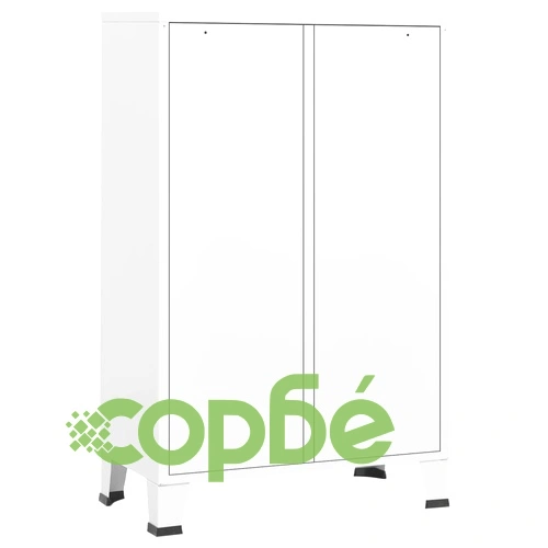 Индустриален гардероб, бял, 67x35x107 см, стомана ➤ топ цена ➤ sorbe.bg