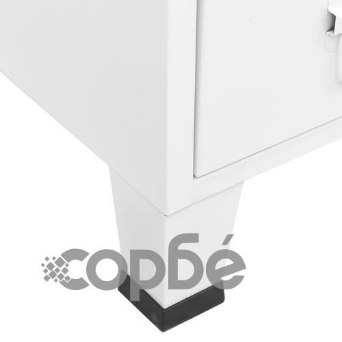 Индустриален гардероб, бял, 67x35x107 см, стомана ➤ топ цена ➤ sorbe.bg