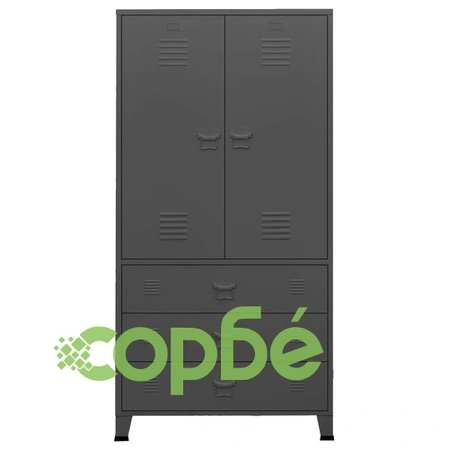 Индустриален гардероб, антрацит, 90x50x180 см, метал ➤ топ цена ➤ sorbe.bg