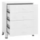 Индустриален шкаф с чекмеджета, бял, 78x40x93 cм, метал