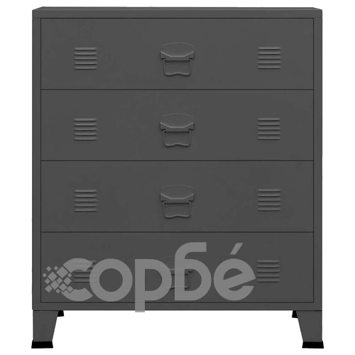 Индустриален шкаф с чекмеджета, антрацит, 78x40x93 см, метал ➤ топ цена ➤ sorbe.bg