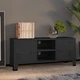 Индустриален ТВ шкаф, черен, 105x35x42 cм, метал Индустриален ТВ шкаф, черен, 105x35x42 cм, метал
