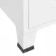 Индустриален ТВ шкаф, бял, 105x35x42 cм, метал