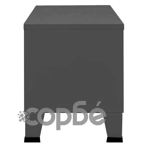Индустриален ТВ шкаф, антрацит, 105x35x42 см, метал на топ цена от sorbe.bg Индустриален ТВ шкаф, антрацит, 105x35x42 см, метал ➤ топ цена ➤ sorbe.bg