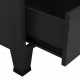 Индустриален скрин за съхранение, черен, 70x40x115 cм, метал