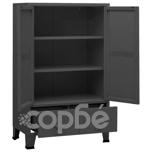 Индустриален скрин за съхранение, антрацит, 70x40x115 cм, метал ➤ топ цена ➤ sorbe.bg