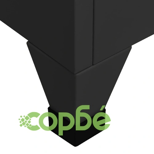 Заключващ се шкаф, черен, 90x45x180 см, стомана ➤ топ цена ➤ sorbe.bg