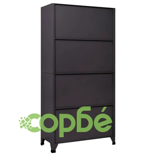 Заключващ се шкаф, антрацит и бяло, 90x45x180 см, стомана ➤ топ цена ➤ sorbe.bg