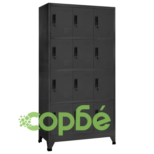 Заключващ се шкаф, антрацит, 90x45x180 см, стомана ➤ топ цена ➤ sorbe.bg