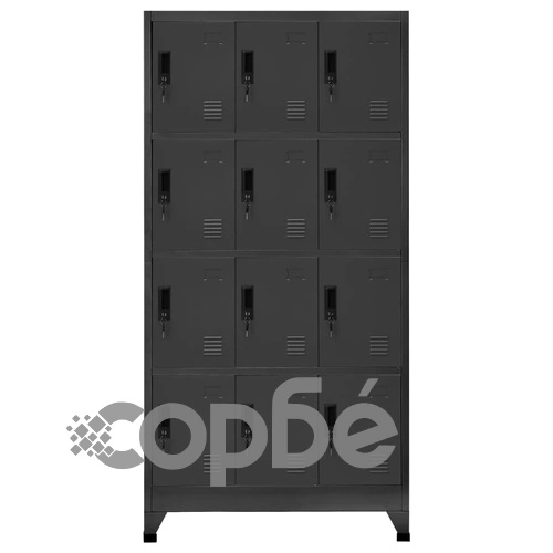 Заключващ се шкаф, антрацит, 90x45x180 см, стомана ➤ топ цена ➤ sorbe.bg