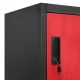 Заключващ се шкаф, антрацит и червен, 90x45x180 см, стомана